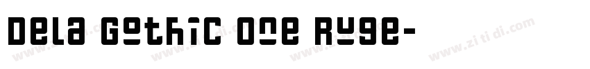 Dela Gothic One Ruge字体转换